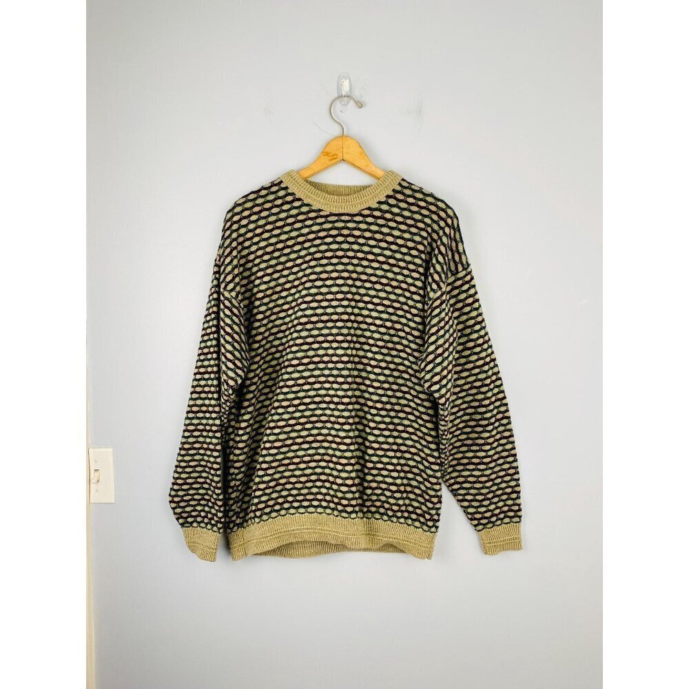 Vintage Jantzen Classics Size XL Men's Geometric Pattern Crewneck Sweater, 90s
